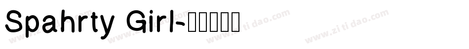 Spahrty Girl字体转换